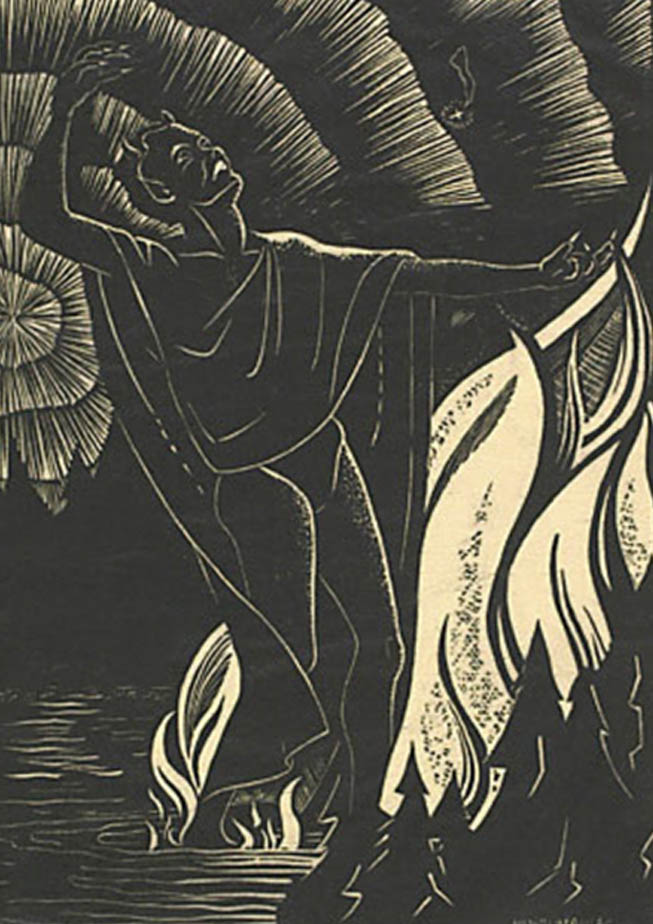 Le diable des forges du Saint-Mauricie selon une gravure de Henri Beaulac en 1938